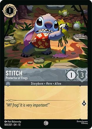 Stitch - Protector of Frogs (180/207) - Attack of the Vine Cold Foil