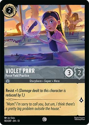 Violet Parr - Force Field Practice (183/207) - Attack of the Vine Cold Foil