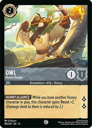 Owl - Hunny Ranger (185/207) - Attack of the Vine Cold Foil