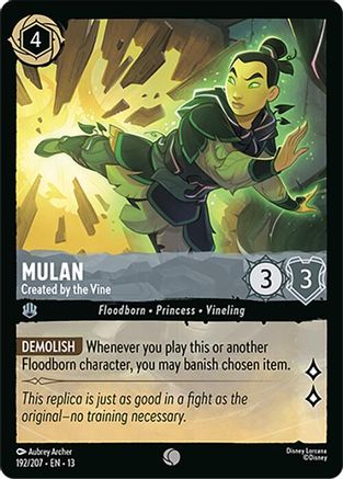 Mulan - Created by the Vine (192/207) - Attack of the Vine Cold Foil