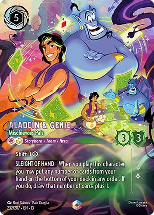 Aladdin & Genie - Mischievous Pals (Enchanted) (232/207) - Attack of the Vine Holofoil