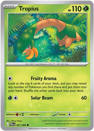Tropius (001/084) [ME05 Pitch Black] Reverse Holofoil - Common