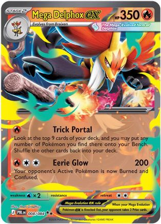 Mega Delphox ex (008/084) [ME05 Pitch Black] Holofoil - Double Rare
