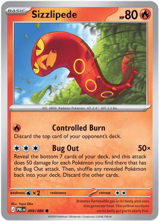 Sizzlipede (009/084) [ME05 Pitch Black] - Common