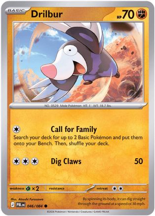 Drilbur (046/084) [ME05 Pitch Black] Reverse Holofoil - Common