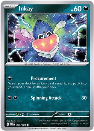 Inkay (051/084) [ME05 Pitch Black] Reverse Holofoil - Common