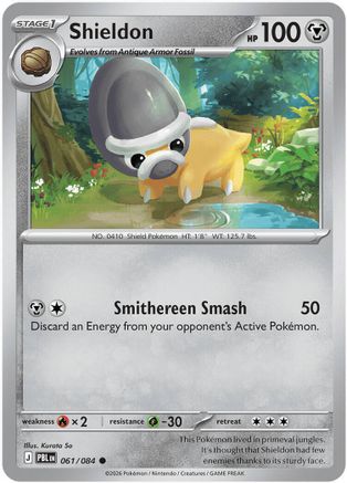 Shieldon (061/084) [ME05 Pitch Black] Reverse Holofoil - Common