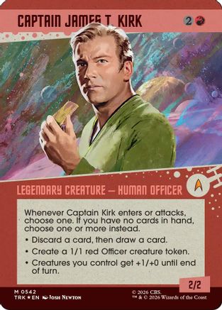 Captain James T. Kirk (Showcase) (Surge Foil) (TRK-542) [Star Trek] Foil