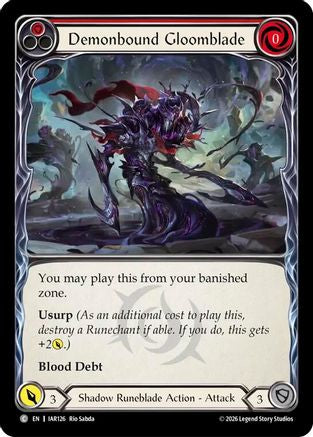 Demonbound Gloomblade (IAR126) - Usurp the Shadow Throne Rainbow Foil