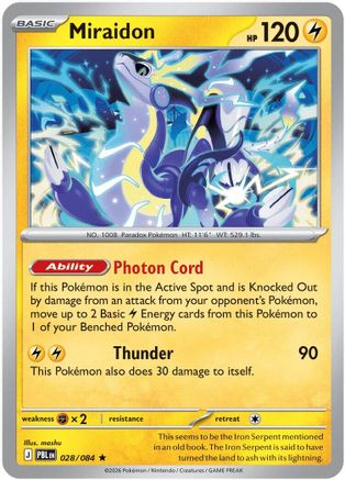 Miraidon (Non-Holo) (028/084) [Deck Exclusives] - Rare
