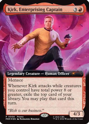 Kirk, Enterprising Captain (Extended Art) (MEDIA-006) [Media Promos] Foil