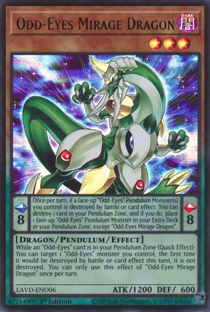 Odd-Eyes Mirage Dragon (Ultra Rare) (LAVD-ENO06) - Legendary Arc-V Decks 1st Edition