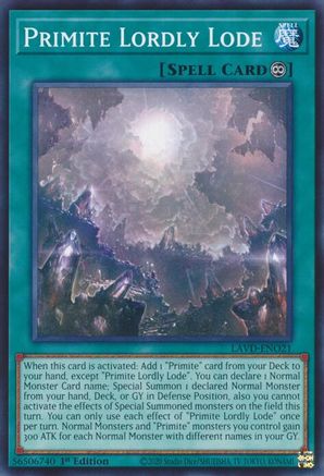 Primite Lordly Lode (Common) (LAVD-ENO21) - Legendary Arc-V Decks 1st Edition