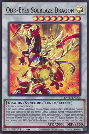 Odd-Eyes Solblaze Dragon (Ultra Rare) (LAVD-ENO26) - Legendary Arc-V Decks 1st Edition