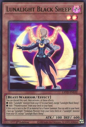 Lunalight Black Sheep (Ultra Rare) (LAVD-ENL02) - Legendary Arc-V Decks 1st Edition