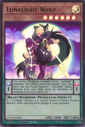 Lunalight Wolf (Ultra Rare) (LAVD-ENL03) - Legendary Arc-V Decks 1st Edition