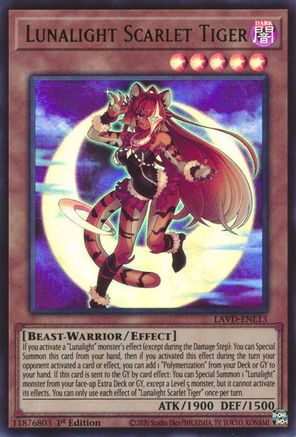 Lunalight Scarlet Tiger (Ultra Rare) (LAVD-ENL13) - Legendary Arc-V Decks 1st Edition