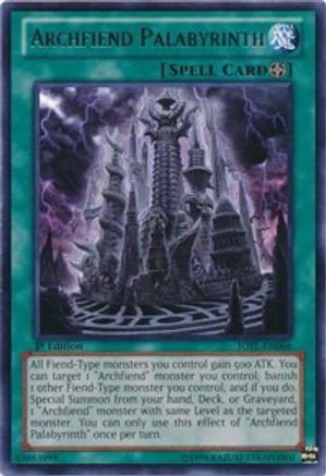 Archfiend Palabyrinth (Rare) (JOTL-EN066) - Judgment of the Light 1st Edition