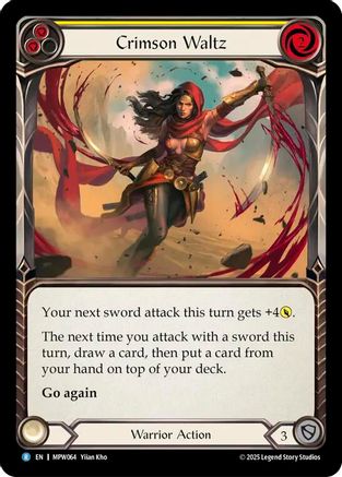 Crimson Waltz (Yellow) (MPW064) - Mastery Pack Warrior Rainbow Foil