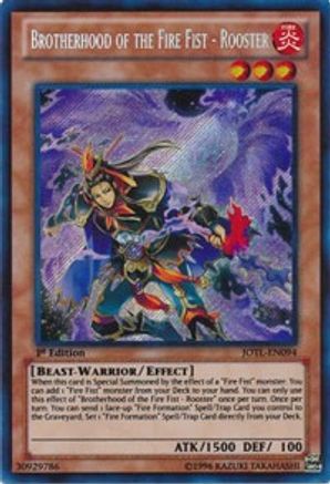 Brotherhood of the Fire Fist - Rooster (Secret Rare) (JOTL-EN094) - Judgment of the Light 1st Edition