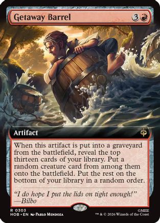 Getaway Barrel (Extended Art) (HOB-303) [The Hobbit] Foil