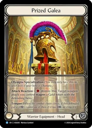 Prized Galea (Extended Art) (AOL003) - Armory Deck: Olympia Rainbow Foil