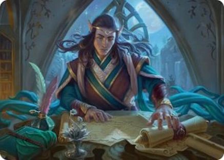 Elrond, Moon-Reader Art Card (ASHOB-009) [Art Series: The Hobbit]