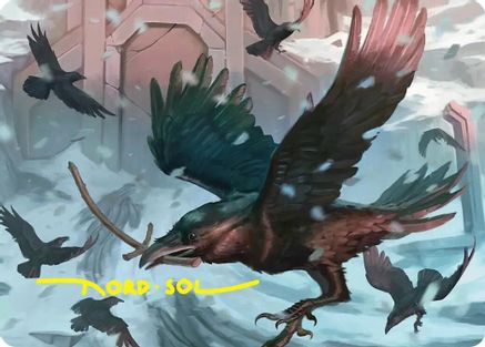 Ravenhill Flock Art Card (Gold-Stamped Signature) (ASHOB-011) [Art Series: The Hobbit]