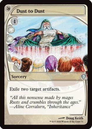 Dust to Dust (Future Sight) (071) [Mystery Booster Commander Edition] Foil