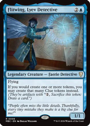 Flitwing, Lyev Detective (008) [Mystery Booster Commander Edition] Foil