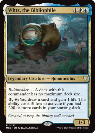 Whtz, the Bibliophile (057) [Mystery Booster Commander Edition]