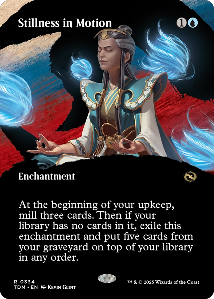 Stillness in Motion (Borderless) (TDM-334) (Showcase) [Tarkir: Dragonstorm] Foil