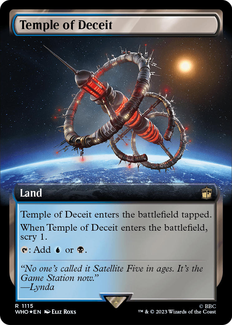 Temple of Deceit (Extended Art) (Surge Foil) (WHO-1115) [Doctor Who] Foil