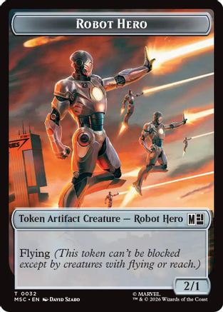 Robot Hero // Villain Double-Sided Token (MSC-32 // 9) [Commander: Marvel Super Heroes]