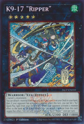 K9-17 Ripper (Emblazoned Alternate Art) (Secret Rare) (26LP-EN010) - Limited Pack World Championship 2026 1st Edition