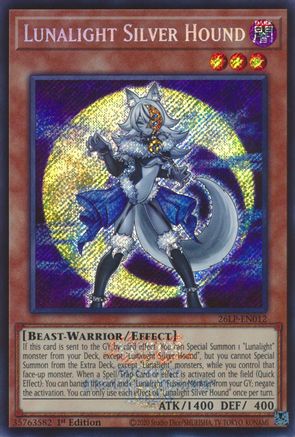 Lunalight Silver Hound (Secret Rare) (26LP-EN012) - Limited Pack World Championship 2026 1st Edition