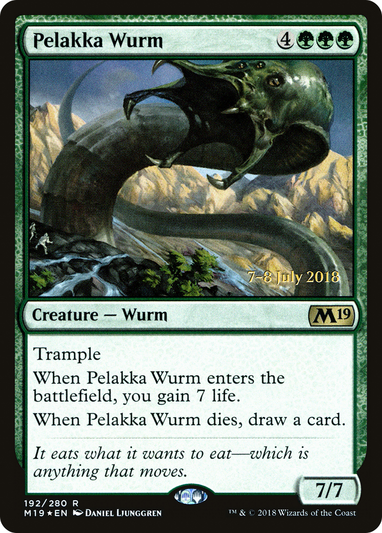 Pelakka Wurm (PRE-192) [Core Set 2019 Promos] Foil