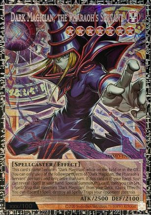 Dark Magician, the Pharaoh's Servant (GMR) (Grand Master Rare) (MAMO-EN001) - Magnificent Monsters 1st Edition