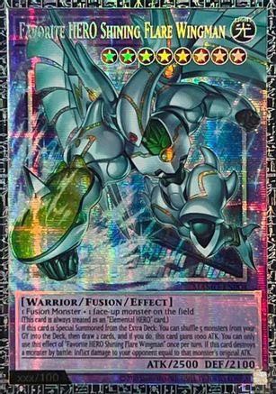 Favorite HERO Shining Flare Wingman (GMR) (Grand Master Rare) (MAMO-EN004) - Magnificent Monsters 1st Edition