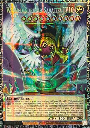 Winged Kuriboh Sabatiel LV10 (GMR) (Grand Master Rare) (MAMO-EN006) - Magnificent Monsters 1st Edition