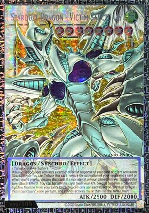 Stardust Dragon - Victim Sanctuary (GMR) (Grand Master Rare) (MAMO-EN007) - Magnificent Monsters 1st Edition