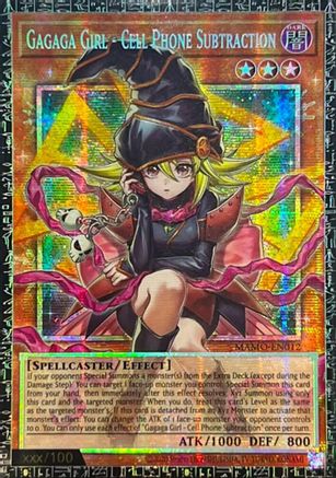 Gagaga Girl - Cell Phone Subtraction (GMR) (Grand Master Rare) (MAMO-EN012) - Magnificent Monsters 1st Edition
