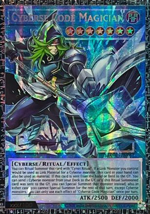 Cyberse Code Magician (GMR) (Grand Master Rare) (MAMO-EN017) - Magnificent Monsters 1st Edition