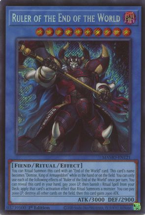 Ruler of the End of the World (Secret Rare) (MAMO-EN121) - Magnificent Monsters 1st Edition