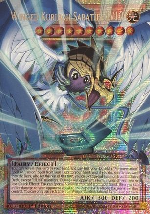 Winged Kuriboh Sabatiel LV10 (Starlight Rare) (Extended Art) (Starlight Rare) (MAMO-EN006) - Magnificent Monsters 1st Edition