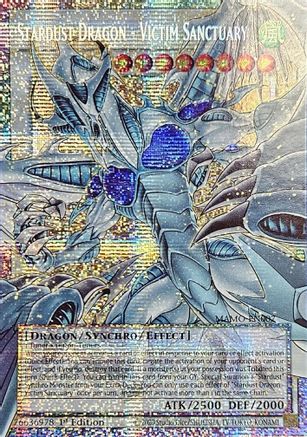 Stardust Dragon - Victim Sanctuary (Starlight Rare) (Extended Art) (Starlight Rare) (MAMO-EN007) - Magnificent Monsters 1st Edition