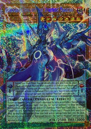 Astrograph Sorcerer, the Starfrost Magician (Starlight Rare) (Extended Art) (Starlight Rare) (MAMO-EN015) - Magnificent Monsters 1st Edition