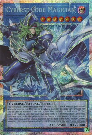 Cyberse Code Magician (Starlight Rare) (Extended Art) (Starlight Rare) (MAMO-EN017) - Magnificent Monsters 1st Edition