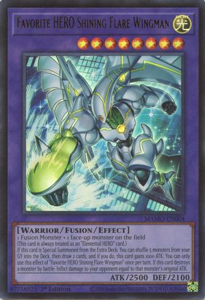 Favorite HERO Shining Flare Wingman (Ultra Rare) (MAMO-EN004) - Magnificent Monsters 1st Edition