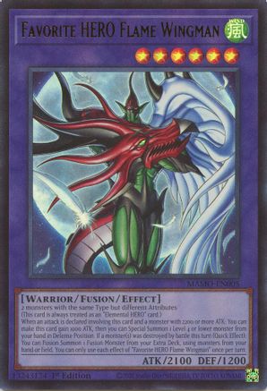 Favorite HERO Flame Wingman (Ultra Rare) (MAMO-EN005) - Magnificent Monsters 1st Edition